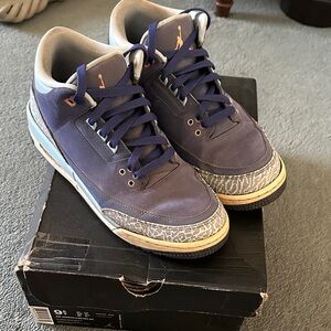 Nike Air Jordan Retro 3 GS GG ‘Purple Dust’ 9.5Y Atomic Pink Basketball Shoes